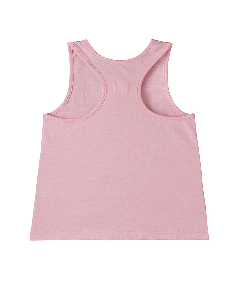 Pink Tank Top with Peacock Print
