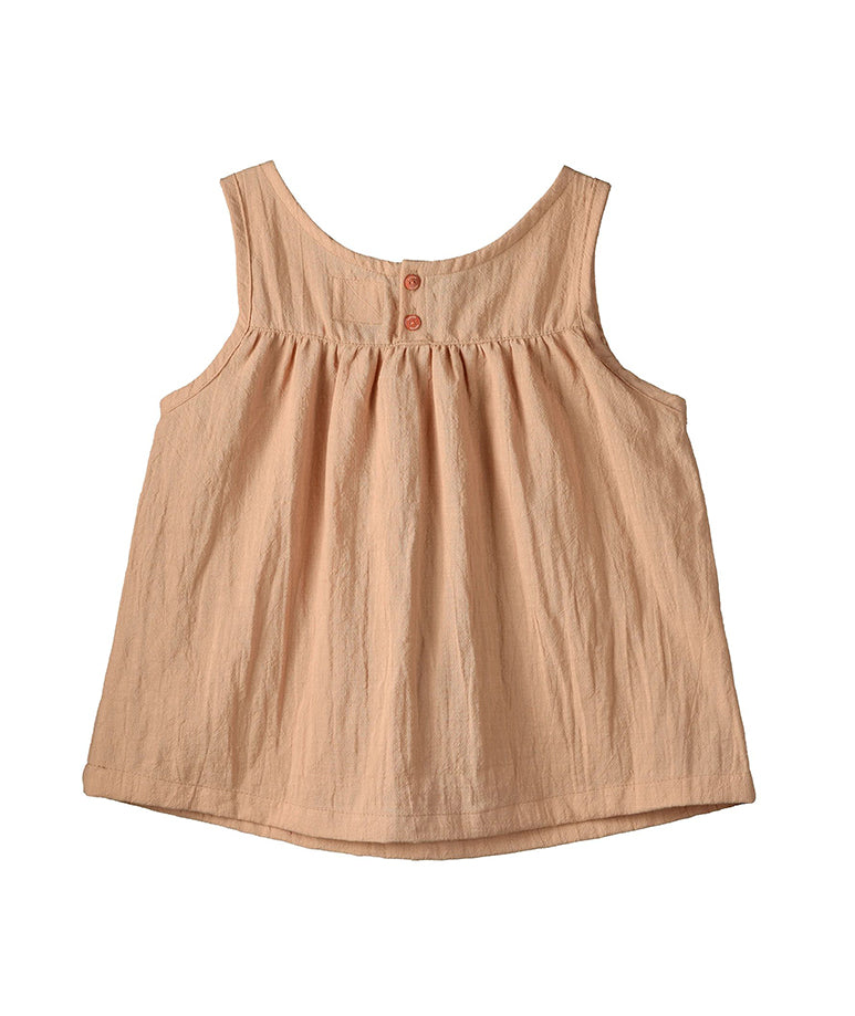 Beige Sleeveles Blouse