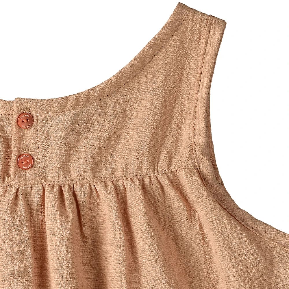 Beige Sleeveles Blouse